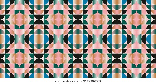 Scandi Art collage graphics pattern made with vector abstract forms and generative geometric shapes, useful for web background, poster art design, magazine front page, wall print, cover artwork.