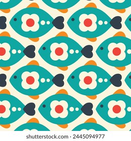 Scandi Fish Designs in Fabric, Wallpaper and Textures