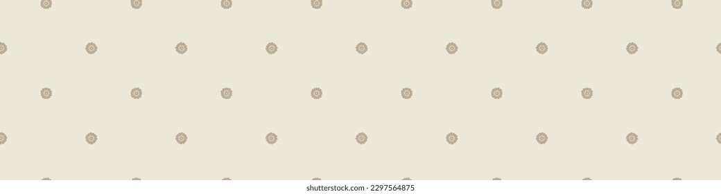 Scandi style floral seamless vector border. Whimsical linotype organic foliate graphic banner. 