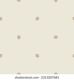 Scandi style floral seamless vector pattern. Whimsical linotype organic foliate graphic backdrop. 