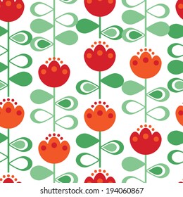 Scandi Tulip Seamless Repeat Tile