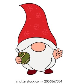 Scandi xmas gnomes. Christmas gnomes cute illustration. Gnome clipart Festive gnome vector illustration for Christmas holiday.   svg