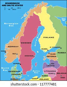 4,485 Sweden norway map Images, Stock Photos & Vectors | Shutterstock