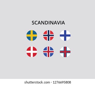 Scandinavia flags national emblem nordic countries symbol North Europe