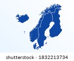 scandinavia map. Norway, Sweden, Finland, Denmark, Iceland and Faroe Islands. Nordic countries map. Vector illustration for infographics