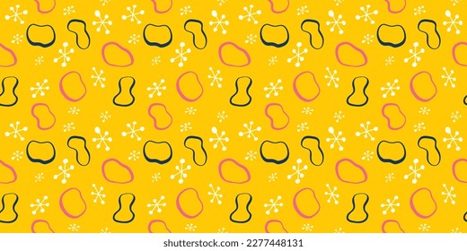 Fondo de ilustración abstracta escandinava. Patrón sin foco. Vector. 