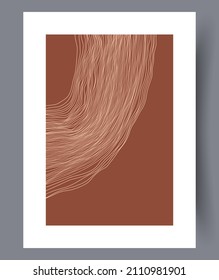 Scandinavian abstract vector prin. Minimalistic abstract wall art background for print. Scandinavian vector style.