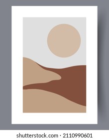 Prin vector abstracto escandinavo. Fondo de arte de pared abstracto minimalista para impresión. Estilo vectorial escandinavo.