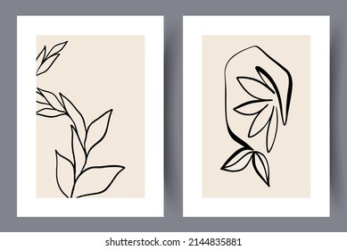 Impresión vectorial abstracta escandinava. Fondo de arte de pared abstracto minimalista para impresión. Estilo vectorial escandinavo.