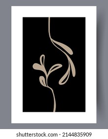 Impresión vectorial abstracta escandinava. Fondo de arte de pared abstracto minimalista para impresión. Estilo vectorial escandinavo.