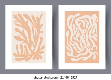 Scandinavian abstract vector print. Minimalistic abstract wall art background for print. Scandinavian vector style.