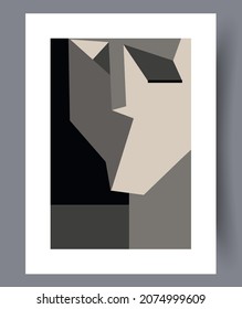 Conjunto de impresión vectorial abstracta escandinava. Fondo de arte de pared abstracto minimalista para impresión. Estilo vectorial escandinavo.