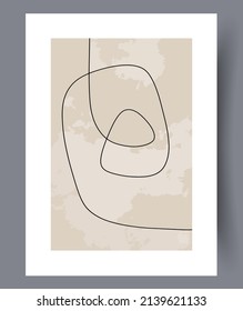 Scandinavian abstract vector print set. Minimalistic abstract wall art background for print. Scandinavian vector style.