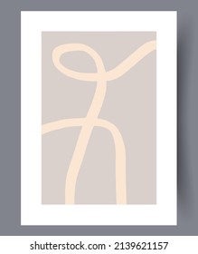 Scandinavian abstract vector print set. Minimalistic abstract wall art background for print. Scandinavian vector style.