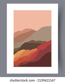 Scandinavian abstract vector print set. Minimalistic abstract wall art background for print. Scandinavian vector style.