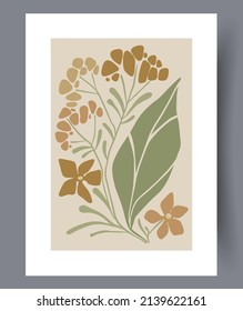 Scandinavian abstract vector print set. Minimalistic abstract wall art background for print. Scandinavian vector style.