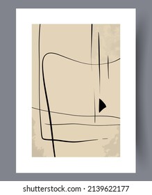 Conjunto de impresión vectorial abstracta escandinava. Fondo de arte de pared abstracto minimalista para impresión. Estilo vectorial escandinavo.