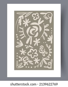 Scandinavian abstract vector print set. Minimalistic abstract wall art background for print. Scandinavian vector style.