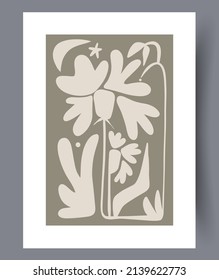 Scandinavian abstract vector print set. Minimalistic abstract wall art background for print. Scandinavian vector style.