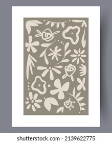 Conjunto de impresión vectorial abstracta escandinava. Fondo de arte de pared abstracto minimalista para impresión. Estilo vectorial escandinavo.