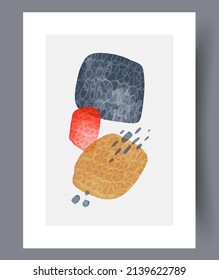 Conjunto de impresión vectorial abstracta escandinava. Fondo de arte de pared abstracto minimalista para impresión. Estilo vectorial escandinavo.