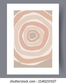 Scandinavian abstract vector print set. Minimalistic abstract wall art background for print. Scandinavian vector style.