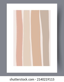 Scandinavian abstract vector print set. Minimalistic abstract wall art background for print. Scandinavian vector style.