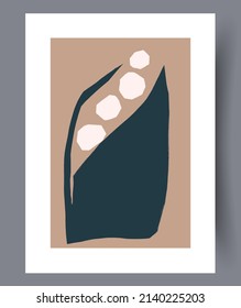 Conjunto de impresión vectorial abstracta escandinava. Fondo de arte de pared abstracto minimalista para impresión. Estilo vectorial escandinavo.