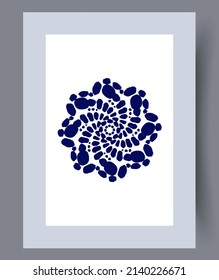 Conjunto de impresión vectorial abstracta escandinava. Fondo de arte de pared abstracto minimalista para impresión. Estilo vectorial escandinavo.