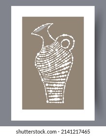 Scandinavian abstract vector print set. Minimalistic abstract wall art background for print. Scandinavian vector style.