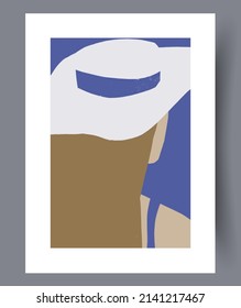 Conjunto de impresión vectorial abstracta escandinava. Fondo de arte de pared abstracto minimalista para impresión. Estilo vectorial escandinavo.