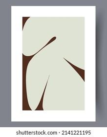 Conjunto de impresión vectorial abstracta escandinava. Fondo de arte de pared abstracto minimalista para impresión. Estilo vectorial escandinavo.