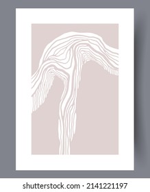 Conjunto de impresión vectorial abstracta escandinava. Fondo de arte de pared abstracto minimalista para impresión. Estilo vectorial escandinavo.