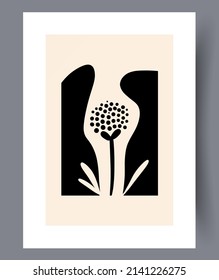 Scandinavian abstract vector print set. Minimalistic abstract wall art background for print. Scandinavian vector style.