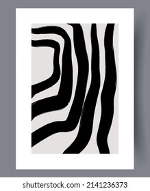 Conjunto de impresión vectorial abstracta escandinava. Fondo de arte de pared abstracto minimalista para impresión. Estilo vectorial escandinavo.