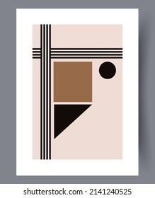 Conjunto de impresión vectorial abstracta escandinava. Fondo de arte de pared abstracto minimalista para impresión. Estilo vectorial escandinavo.