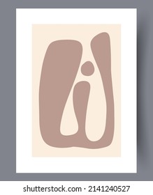 Conjunto de impresión vectorial abstracta escandinava. Fondo de arte de pared abstracto minimalista para impresión. Estilo vectorial escandinavo.