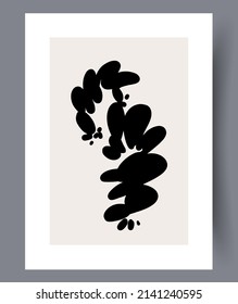 Scandinavian abstract vector print set. Minimalistic abstract wall art background for print. Scandinavian vector style.