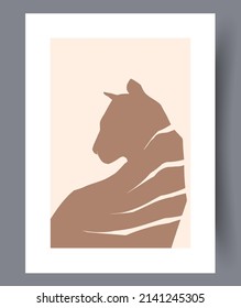 Conjunto de impresión vectorial abstracta escandinava. Fondo de arte de pared abstracto minimalista para impresión. Estilo vectorial escandinavo.