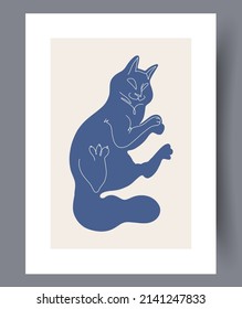 Scandinavian abstract vector print set. Minimalistic abstract wall art background for print. Scandinavian vector style.