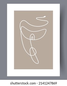 Scandinavian abstract vector print set. Minimalistic abstract wall art background for print. Scandinavian vector style.