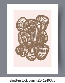 Conjunto de impresión vectorial abstracta escandinava. Fondo de arte de pared abstracto minimalista para impresión. Estilo vectorial escandinavo.