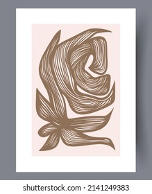 Scandinavian abstract vector print set. Minimalistic abstract wall art background for print. Scandinavian vector style.