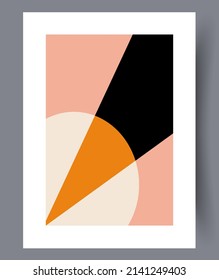 Scandinavian abstract vector print set. Minimalistic abstract wall art background for print. Scandinavian vector style.