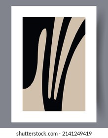 Scandinavian abstract vector print set. Minimalistic abstract wall art background for print. Scandinavian vector style.