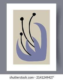 Conjunto de impresión vectorial abstracta escandinava. Fondo de arte de pared abstracto minimalista para impresión. Estilo vectorial escandinavo.