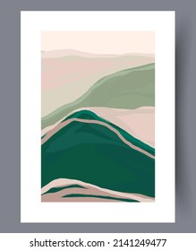 Scandinavian abstract vector print set. Minimalistic abstract wall art background for print. Scandinavian vector style.