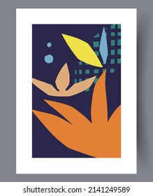 Scandinavian abstract vector print set. Minimalistic abstract wall art background for print. Scandinavian vector style.
