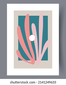 Conjunto de impresión vectorial abstracta escandinava. Fondo de arte de pared abstracto minimalista para impresión. Estilo vectorial escandinavo.