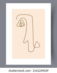 Scandinavian abstract vector print set. Minimalistic abstract wall art background for print. Scandinavian vector style.